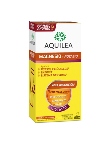 AQUILEA MAGNESIO+ POTASIO  28 COMPRIMIDOS EFERVESCENTES