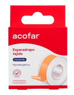 ESPARADRAPO ACOFAR  TEJIDO COLOR PIEL 5 M  X 1.25 CM