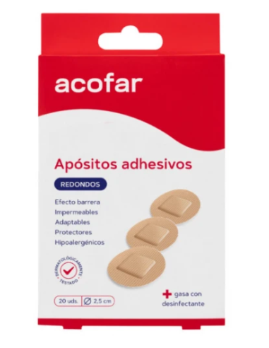 APOSITO ADHESIVO ACOFAR 20 UNIDADES REDONDOS