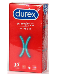 DUREX SENSITIVO SLIM FIT PRESERVATIVOS 10 U