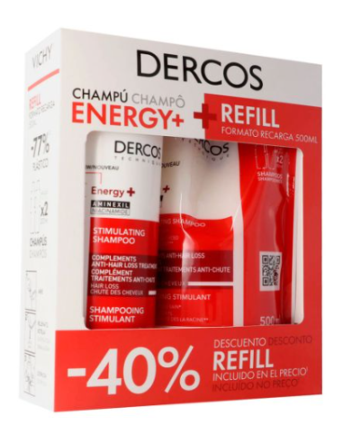 PACK CHAMPÚ DERCOS ENERGY + REFIL 500ML
