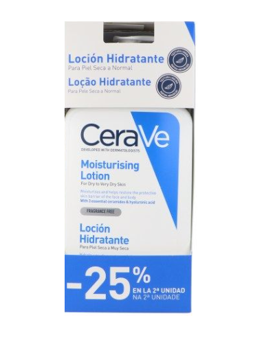 DUPLO LOCION HIDRATANTE CERAVE -25% EN LA 2ª UNIDAD 2 X 473ML