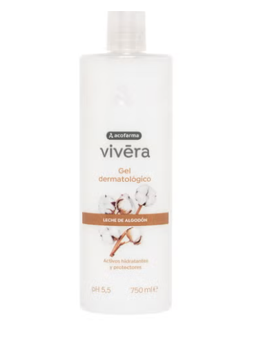 ACOFARMA VIVERA GEL LECHE ALGODON  1 ENVASE 750 ML