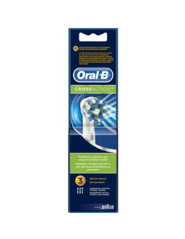 RECAMBIO CEPILLO DENTAL ELECTRICO  ORAL B CROSS ACTION 3 CABE
