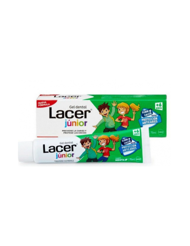 LACER JUNIOR GEL DENTAL  1 TUBO 75 ML SABOR MENTA