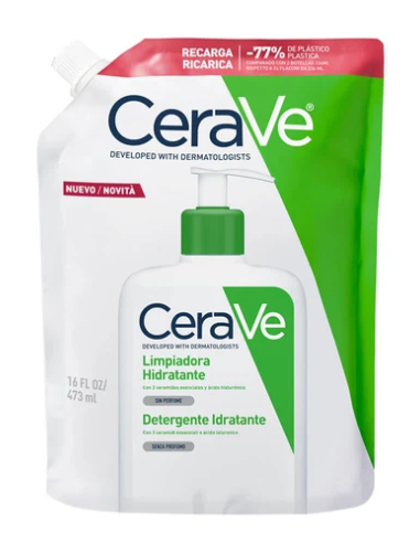 CERAVE LIMPIADORA HIDRATANTE 1 ENVASE 473 ML RECARGA