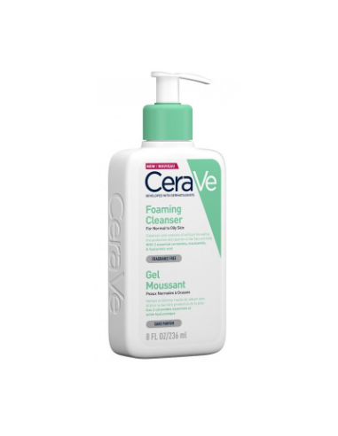 CERAVE GEL LIMPIADOR ESPUMOSO  1 ENVASE 236 ML