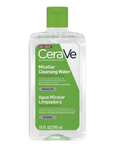 CERAVE AGUA MICELAR LIMPIADORA  1 ENVASE 295 ML
