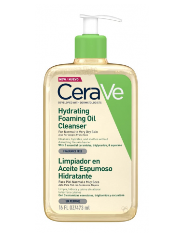 CERAVE LIMPIADOR ACEITE ESPUMOSO HIDRATANTE  1 ENVASE 473 ML