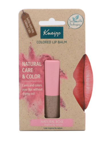 KNEIPP BALSAMO LABIAL CON COLOR NATURAL ROSE  1 ENVASE  3,5 G COL