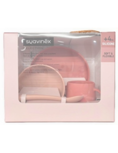 VAJILLA INFANTIL SILICONA SUAVINEX 1 UNIDAD SOFT COLOUR