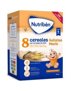 NUTRIBEN PAPILLA 8 CEREALES GALLETAS MARIA  600 G