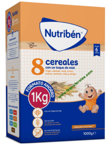 NUTRIBEN 8 CEREALES Y MIEL 1 ENVASE 1000 G