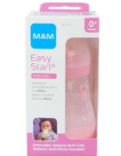 BIBERON ANTICOLICO MAM ANTICOLIC EASY START 160 ML ROSA