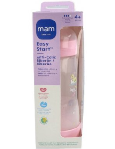 BIBERON ANTICOLICO MAM ANTICOLIC EASY START 320 ML ROSA