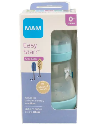 BIBERON ANTICOLICO MAM ANTICOLIC EASY START +0 MESES 1 UNIDA AZUL