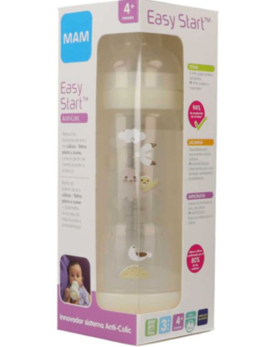 BIBERON ANTICOLICO MAM ANTICOLIC EASY START +4 MESES 1 UNIDA BLANCO