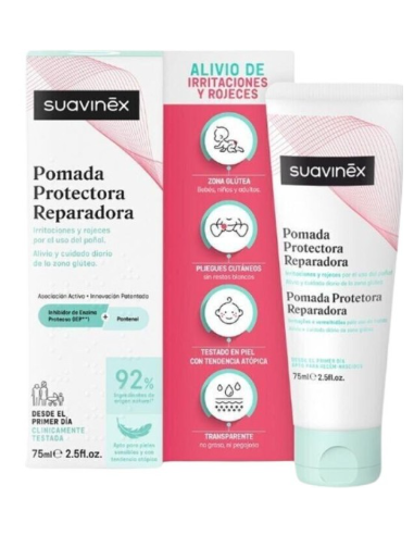 SUAVINEX POMADA PROTECTORA REPARADORA CALMANTE CON PANTENOL PARA ROZADURAS 1 TUBO 75 ML