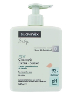 SUAVINEX BABY CHAMPU EXTRA-SUAVE 1 BOTELLA 500 ML